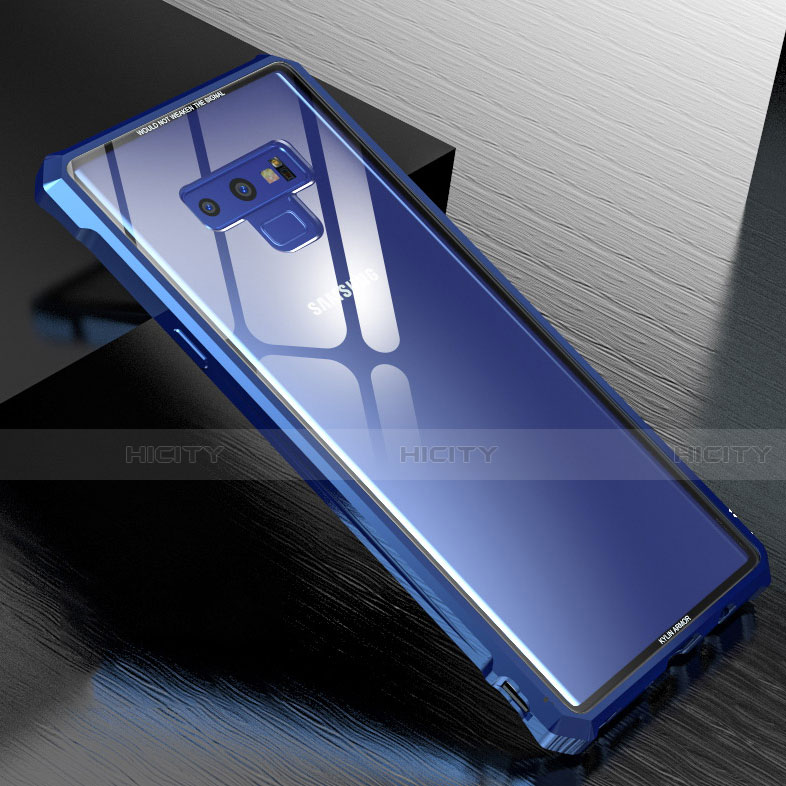 Custodia Lusso Alluminio Laterale Specchio 360 Gradi Cover M01 per Samsung Galaxy Note 9