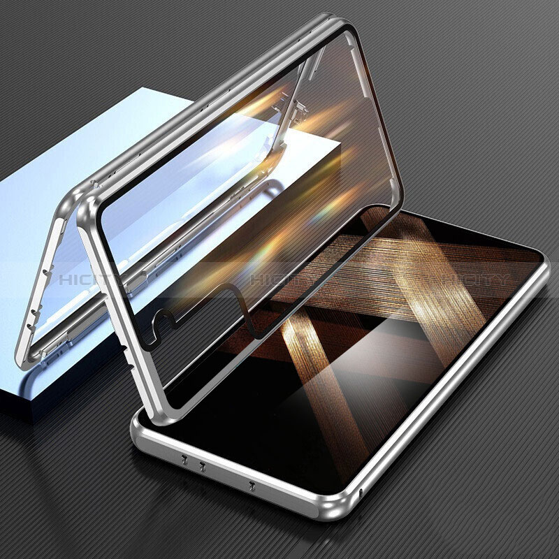 Custodia Lusso Alluminio Laterale Specchio 360 Gradi Cover M01 per Samsung Galaxy S24 5G
