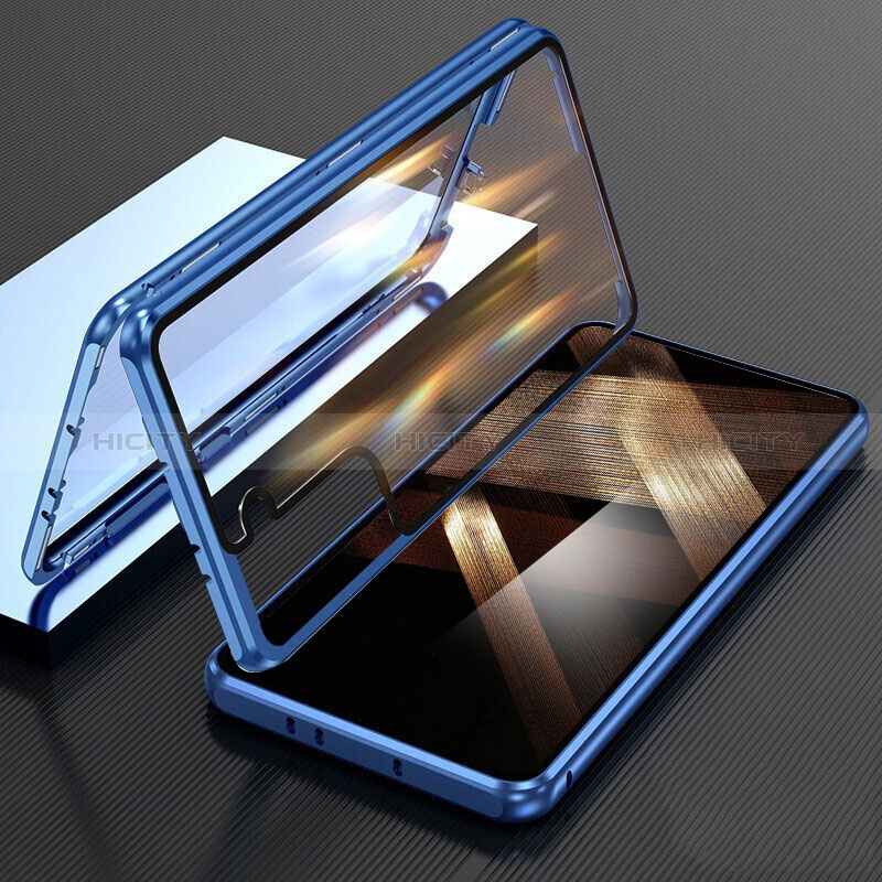 Custodia Lusso Alluminio Laterale Specchio 360 Gradi Cover M01 per Samsung Galaxy S24 Plus 5G