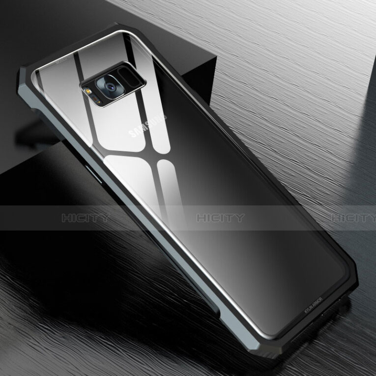 Custodia Lusso Alluminio Laterale Specchio 360 Gradi Cover M01 per Samsung Galaxy S8