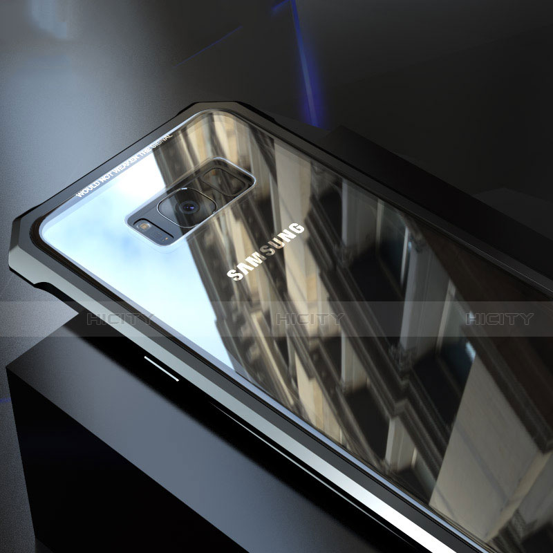 Custodia Lusso Alluminio Laterale Specchio 360 Gradi Cover M01 per Samsung Galaxy S8 Plus