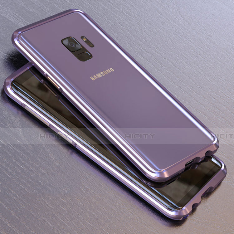 Custodia Lusso Alluminio Laterale Specchio 360 Gradi Cover M01 per Samsung Galaxy S9