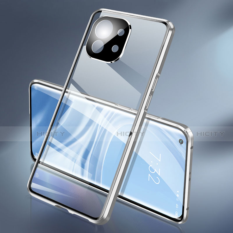 Custodia Lusso Alluminio Laterale Specchio 360 Gradi Cover M01 per Xiaomi Mi 11 Lite 4G