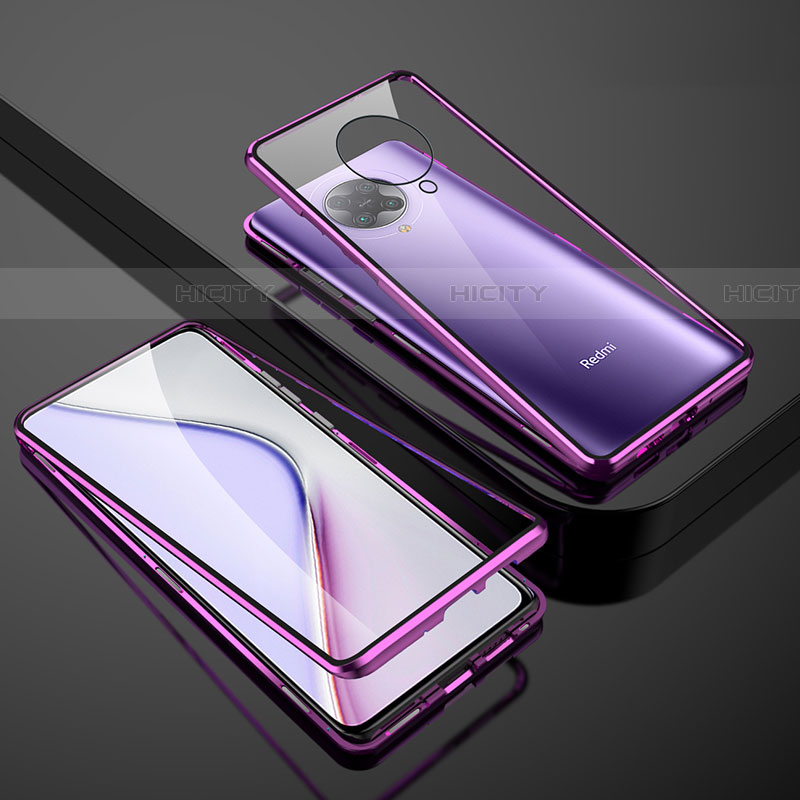 Custodia Lusso Alluminio Laterale Specchio 360 Gradi Cover M01 per Xiaomi Poco F2 Pro