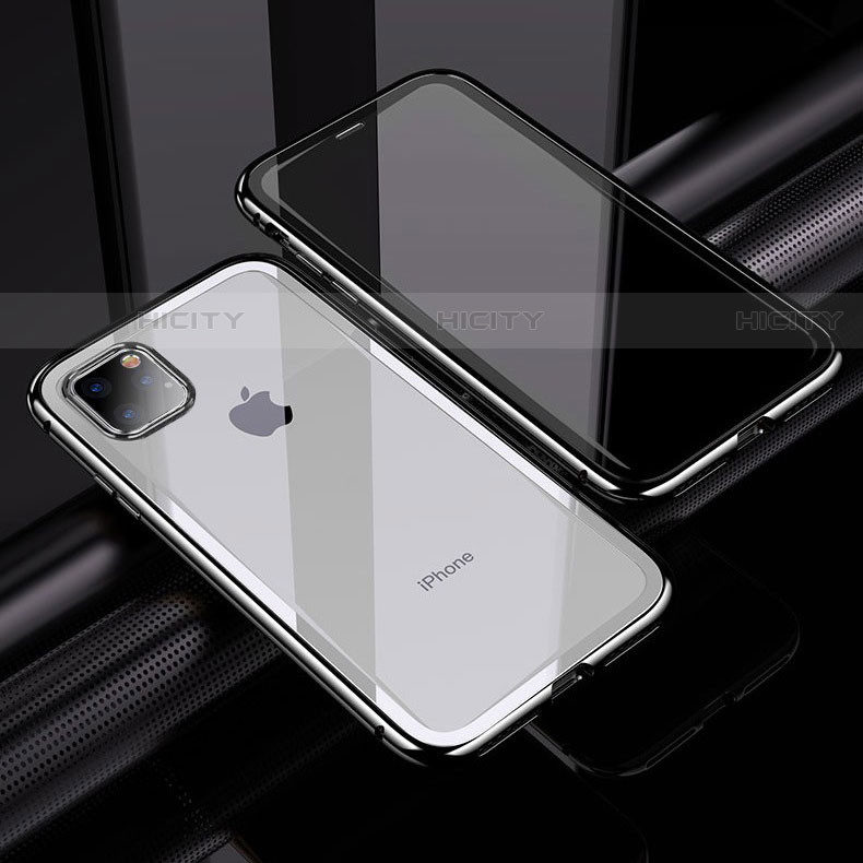 Custodia Lusso Alluminio Laterale Specchio 360 Gradi Cover M02 per Apple iPhone 11 Pro Argento