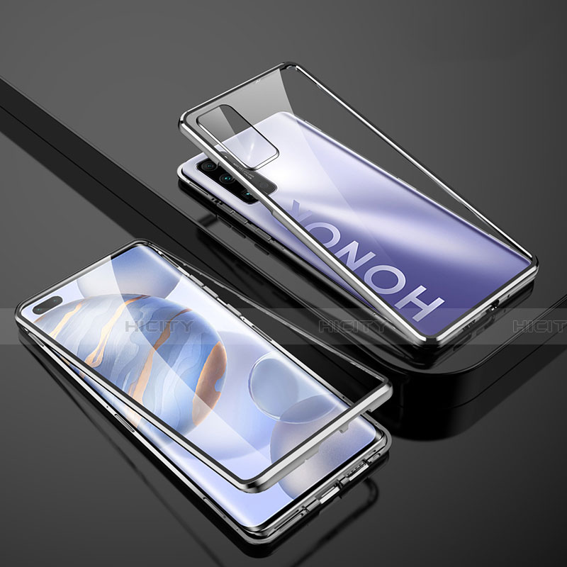 Custodia Lusso Alluminio Laterale Specchio 360 Gradi Cover M02 per Huawei Honor 30 Pro