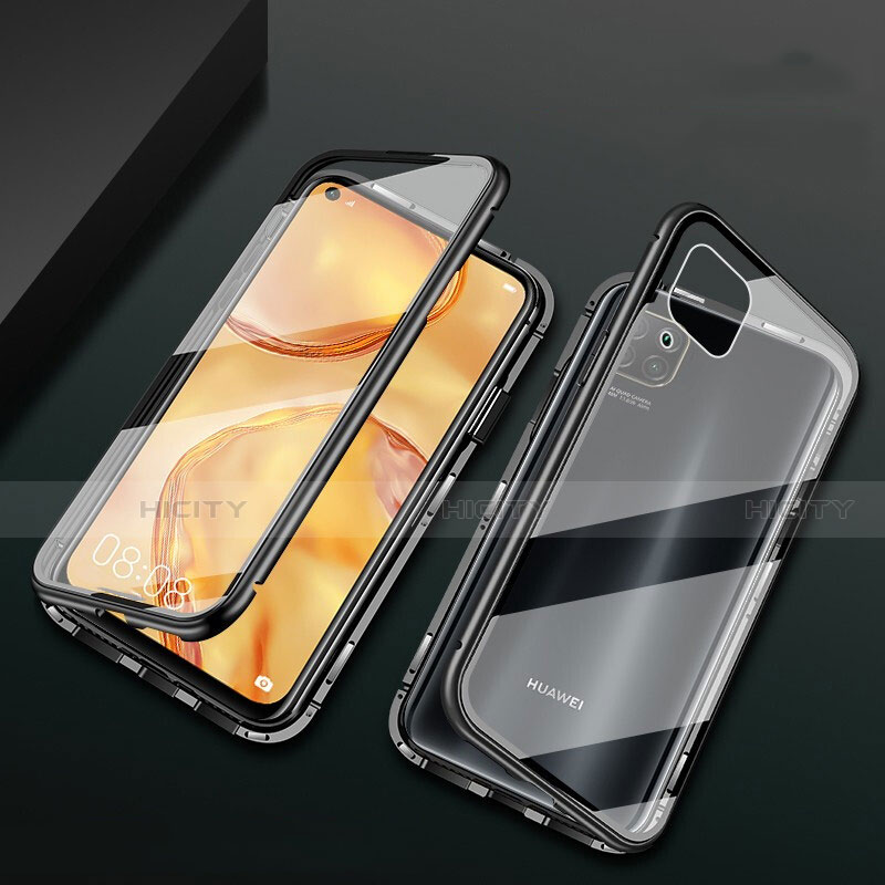 Custodia Lusso Alluminio Laterale Specchio 360 Gradi Cover M02 per Huawei Nova 6 SE