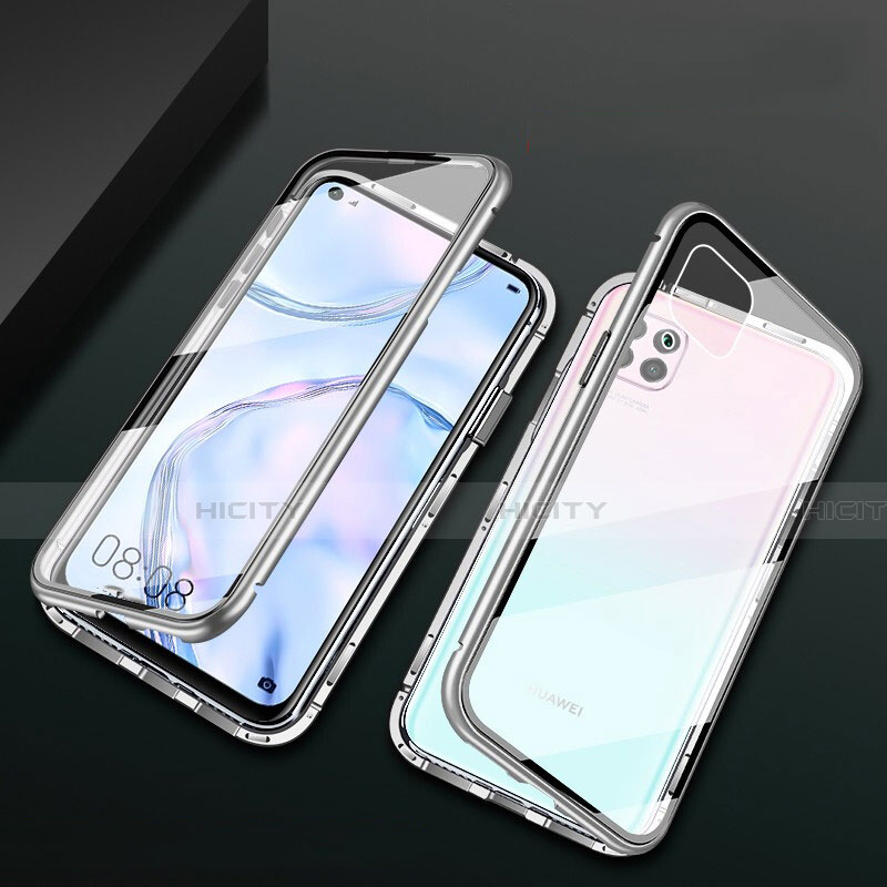 Custodia Lusso Alluminio Laterale Specchio 360 Gradi Cover M02 per Huawei Nova 7i