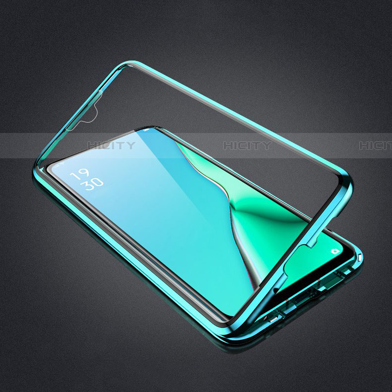 Custodia Lusso Alluminio Laterale Specchio 360 Gradi Cover M02 per Oppo A11