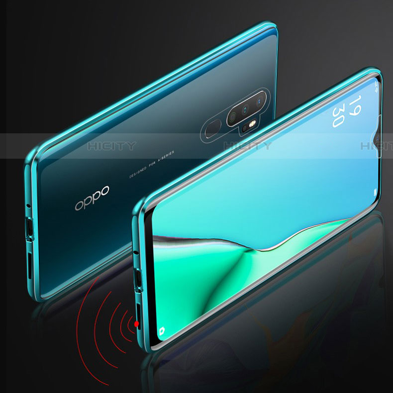 Custodia Lusso Alluminio Laterale Specchio 360 Gradi Cover M02 per Oppo A11X