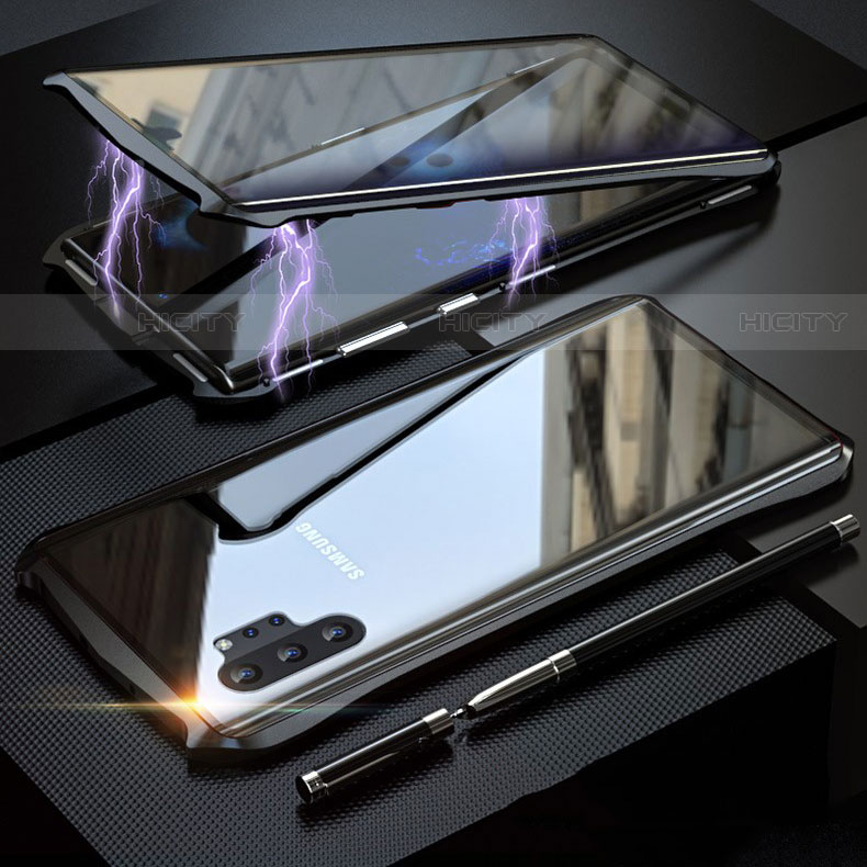 Custodia Lusso Alluminio Laterale Specchio 360 Gradi Cover M02 per Samsung Galaxy Note 10 Plus 5G