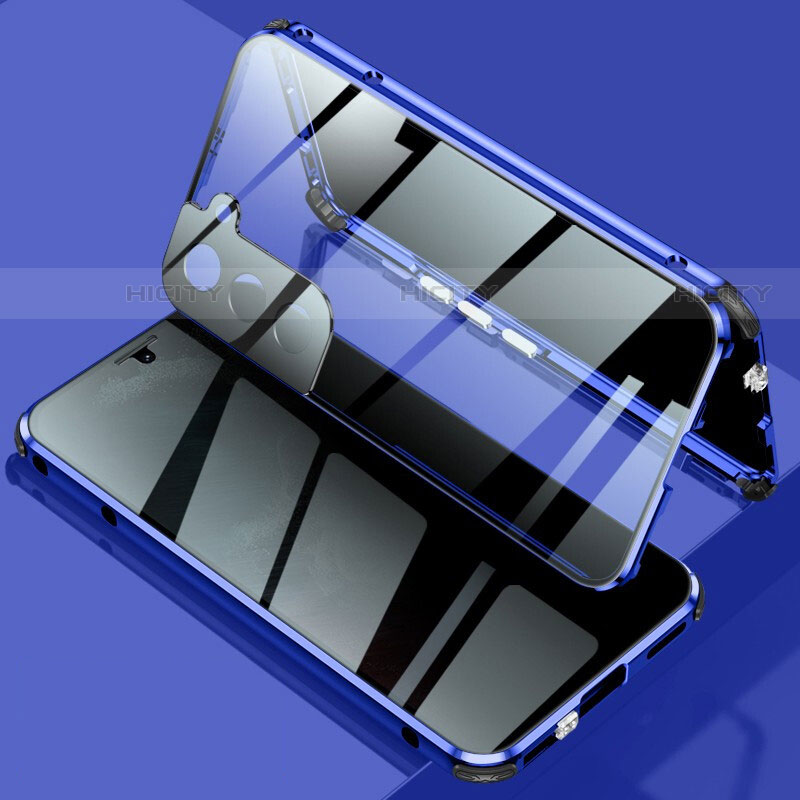 Custodia Lusso Alluminio Laterale Specchio 360 Gradi Cover M02 per Samsung Galaxy S21 5G