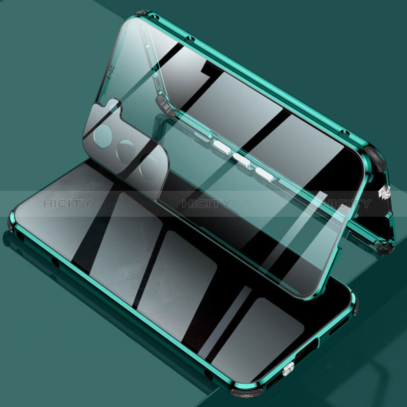 Custodia Lusso Alluminio Laterale Specchio 360 Gradi Cover M02 per Samsung Galaxy S24 Plus 5G