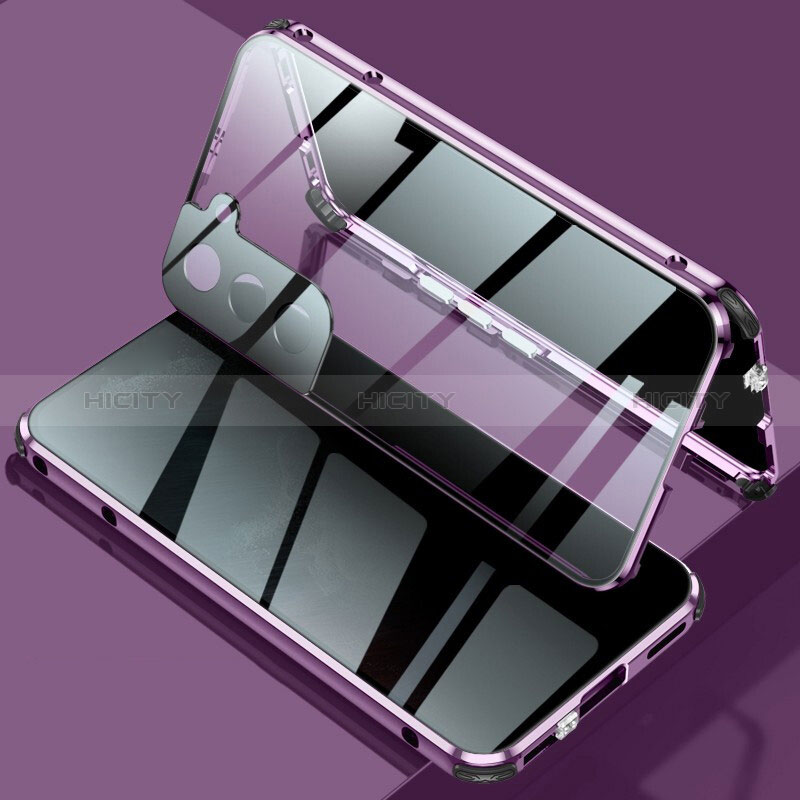 Custodia Lusso Alluminio Laterale Specchio 360 Gradi Cover M02 per Samsung Galaxy S24 Plus 5G