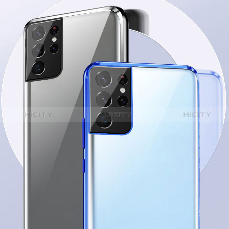 Custodia Lusso Alluminio Laterale Specchio 360 Gradi Cover M02 per Samsung Galaxy S24 Ultra 5G