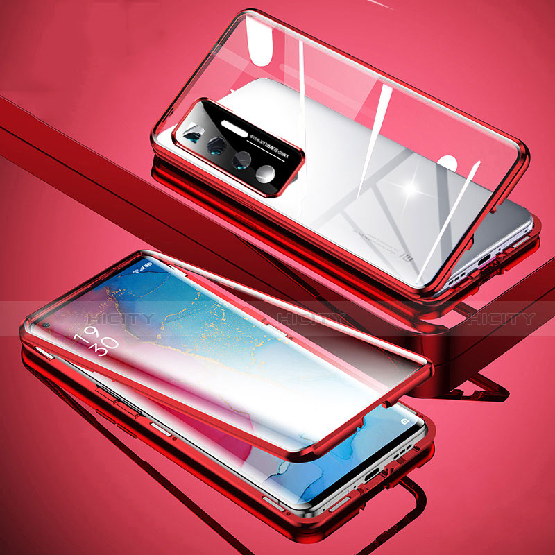 Custodia Lusso Alluminio Laterale Specchio 360 Gradi Cover M02 per Xiaomi Mi 10 Ultra