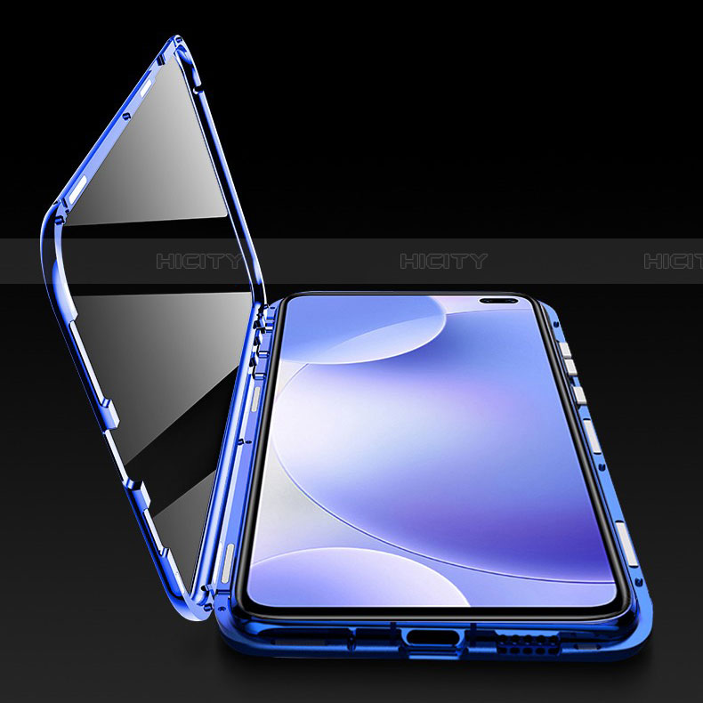 Custodia Lusso Alluminio Laterale Specchio 360 Gradi Cover M02 per Xiaomi Poco X2