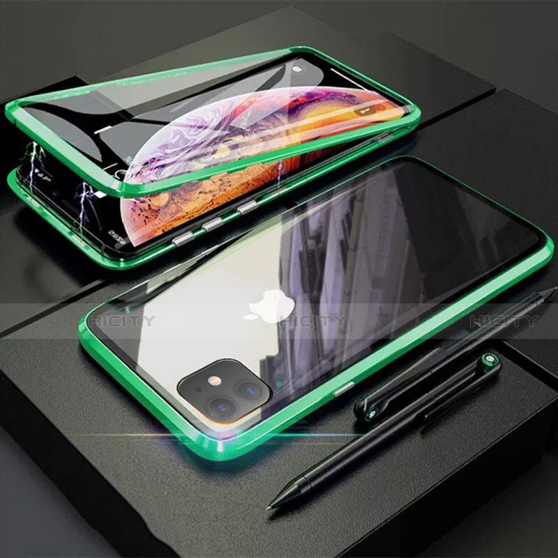 Custodia Lusso Alluminio Laterale Specchio 360 Gradi Cover M03 per Apple iPhone 11