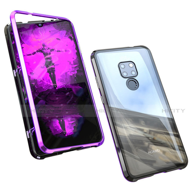 Custodia Lusso Alluminio Laterale Specchio 360 Gradi Cover M03 per Huawei Mate 20