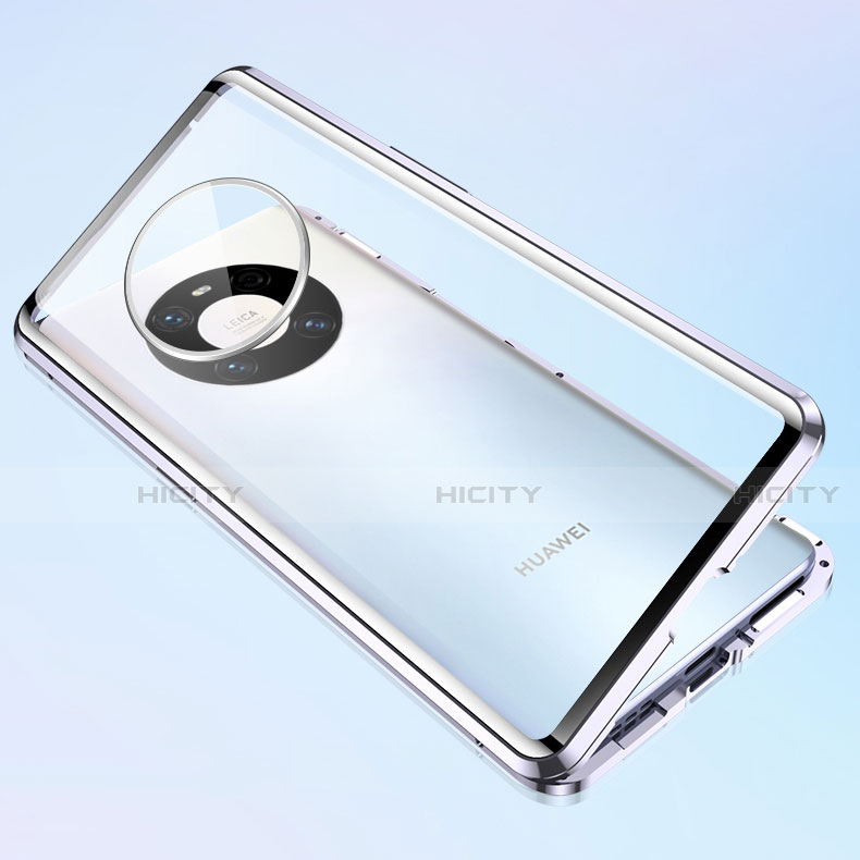 Custodia Lusso Alluminio Laterale Specchio 360 Gradi Cover M03 per Huawei Mate 40 Pro