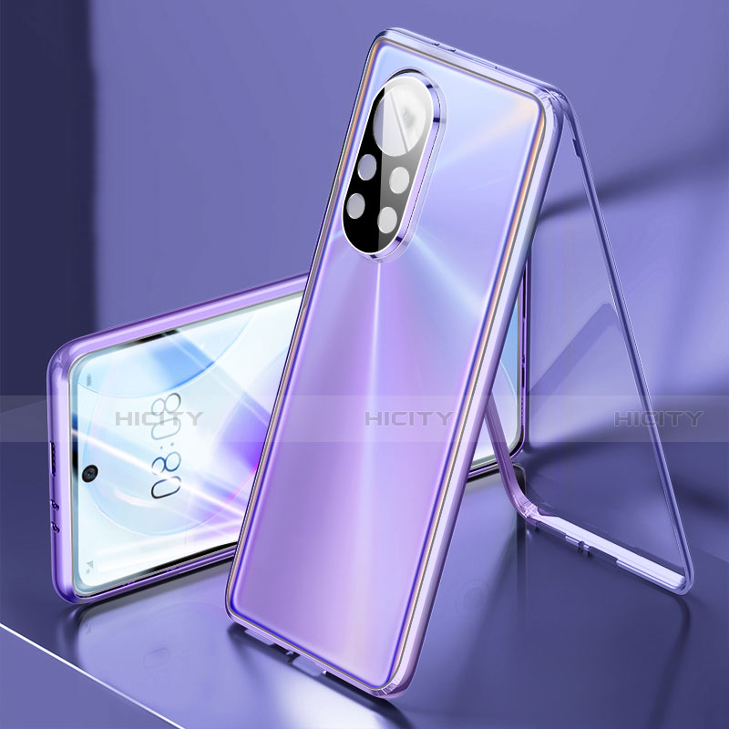 Custodia Lusso Alluminio Laterale Specchio 360 Gradi Cover M03 per Huawei Nova 8 5G