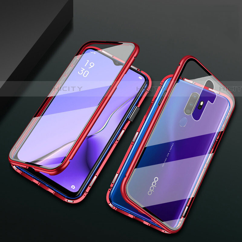 Custodia Lusso Alluminio Laterale Specchio 360 Gradi Cover M03 per Oppo A11