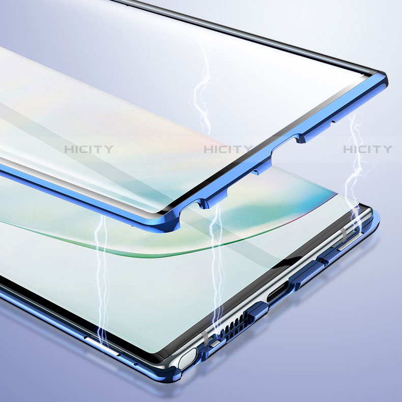 Custodia Lusso Alluminio Laterale Specchio 360 Gradi Cover M03 per Samsung Galaxy Note 10 Plus