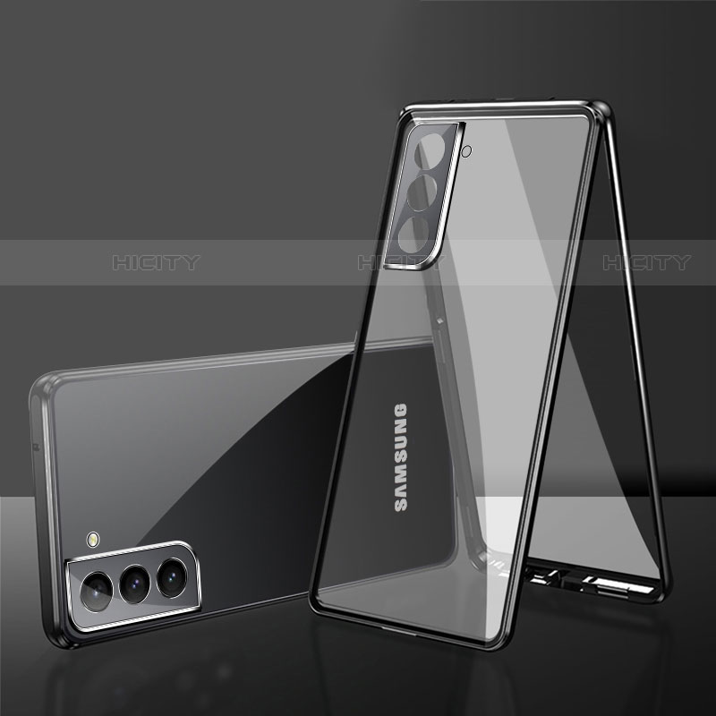 Custodia Lusso Alluminio Laterale Specchio 360 Gradi Cover M03 per Samsung Galaxy S21 5G