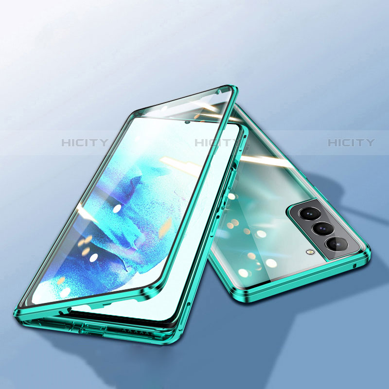 Custodia Lusso Alluminio Laterale Specchio 360 Gradi Cover M03 per Samsung Galaxy S21 FE 5G