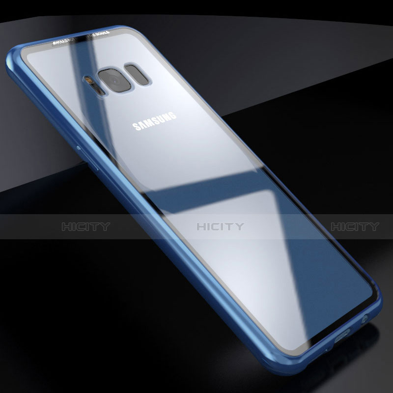 Custodia Lusso Alluminio Laterale Specchio 360 Gradi Cover M03 per Samsung Galaxy S8