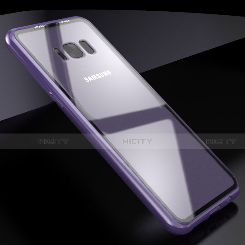 Custodia Lusso Alluminio Laterale Specchio 360 Gradi Cover M03 per Samsung Galaxy S8