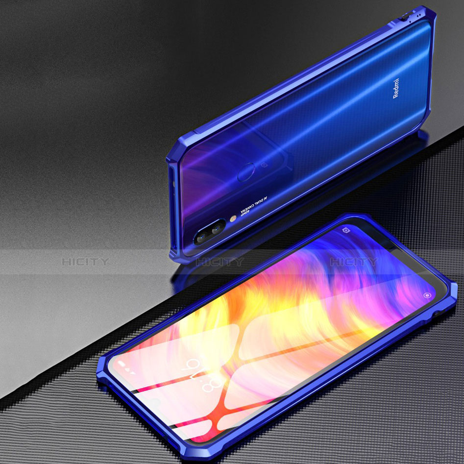 Custodia Lusso Alluminio Laterale Specchio 360 Gradi Cover M03 per Xiaomi Redmi Note 7 Pro