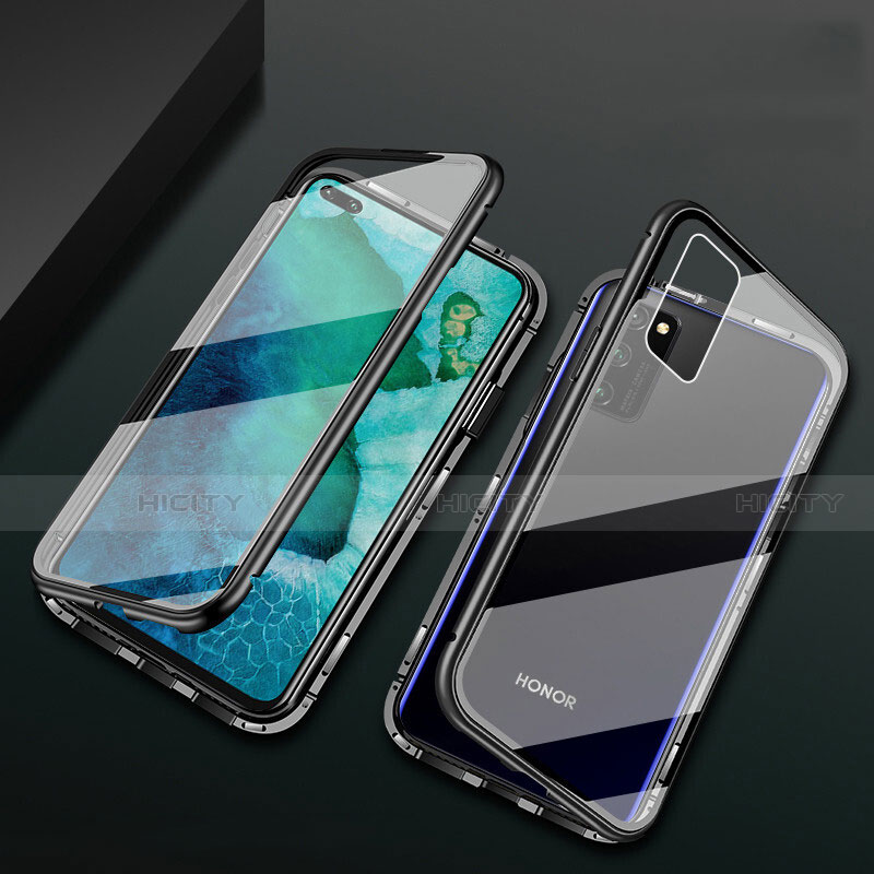 Custodia Lusso Alluminio Laterale Specchio 360 Gradi Cover M04 per Huawei Honor View 30 5G