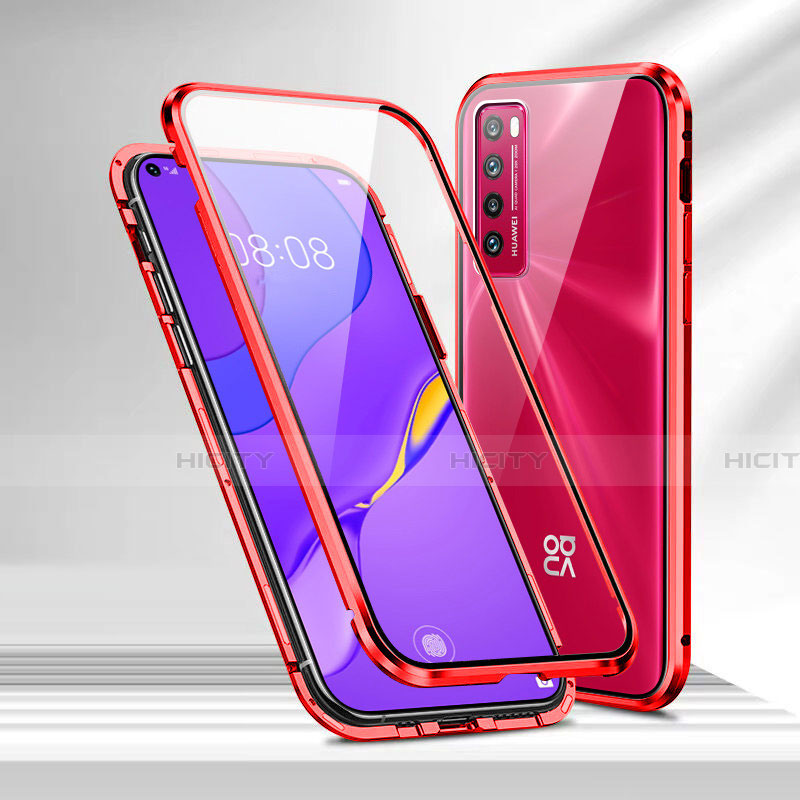 Custodia Lusso Alluminio Laterale Specchio 360 Gradi Cover M04 per Huawei Nova 7 5G