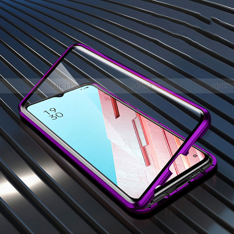 Custodia Lusso Alluminio Laterale Specchio 360 Gradi Cover M04 per Oppo Find X2 Lite