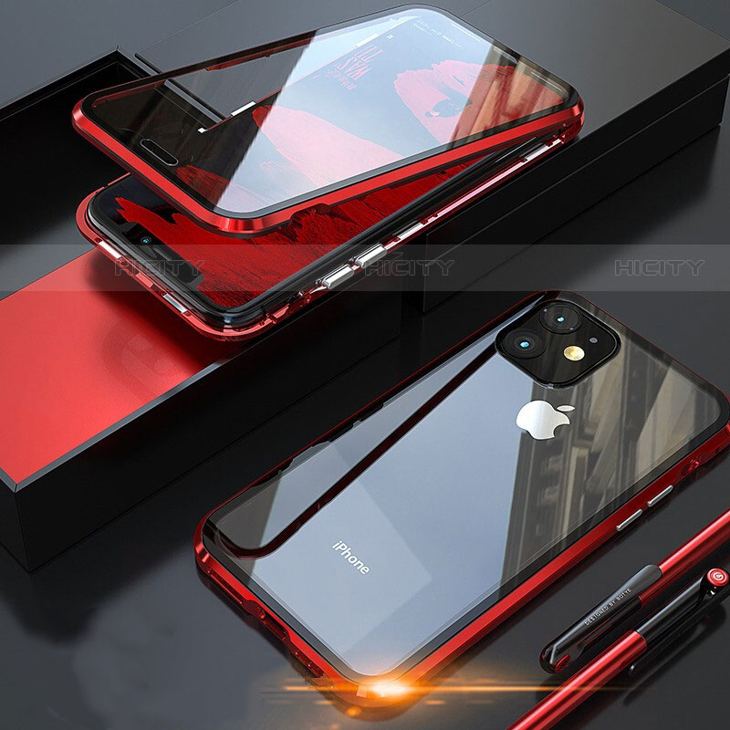 Custodia Lusso Alluminio Laterale Specchio 360 Gradi Cover M05 per Apple iPhone 11 Pro Max
