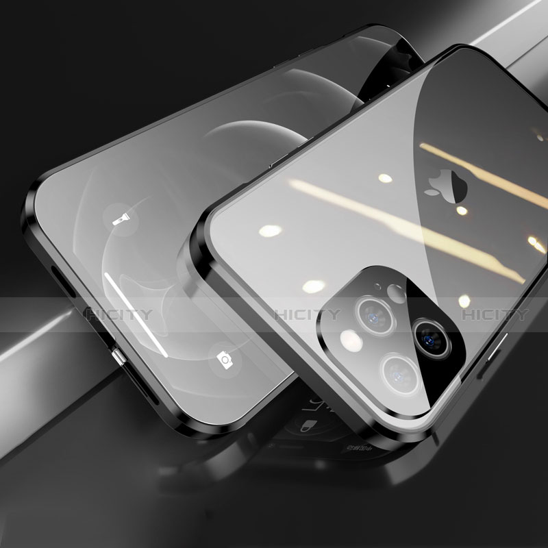 Custodia Lusso Alluminio Laterale Specchio 360 Gradi Cover M05 per Apple iPhone 13 Pro Max