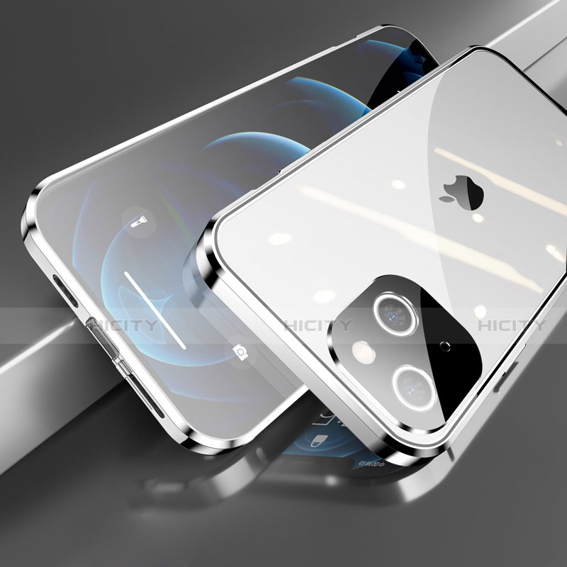 Custodia Lusso Alluminio Laterale Specchio 360 Gradi Cover M05 per Apple iPhone 14