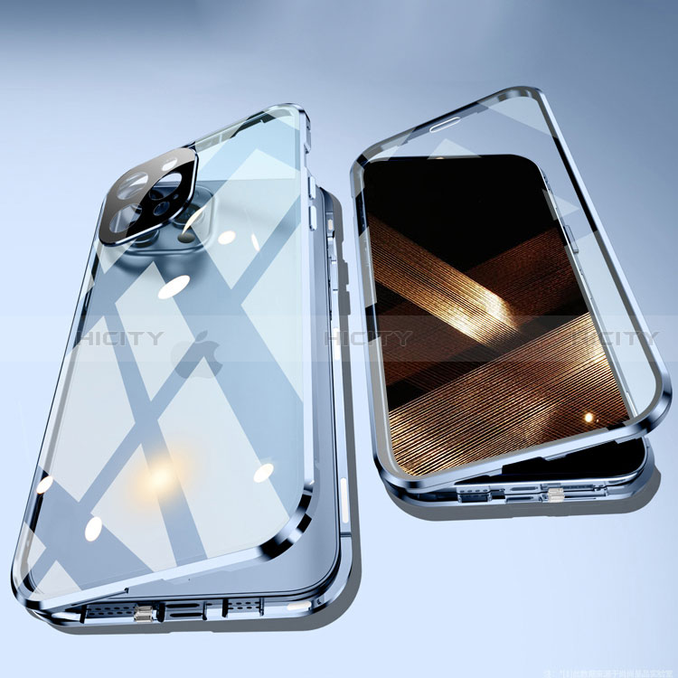 Custodia Lusso Alluminio Laterale Specchio 360 Gradi Cover M05 per Apple iPhone 14 Pro Max