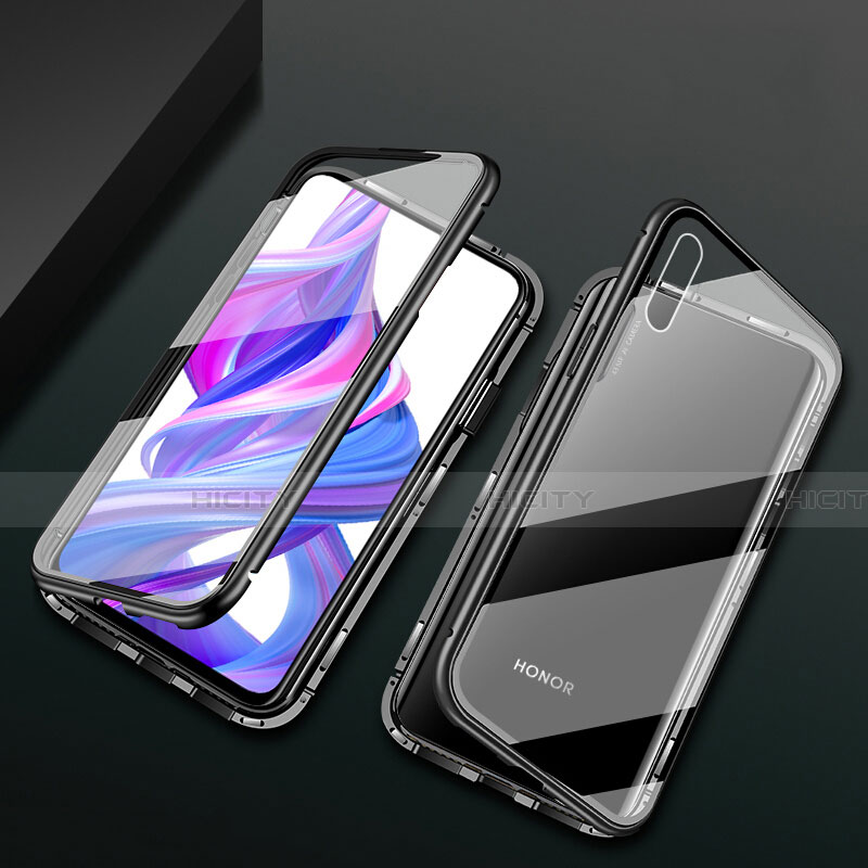 Custodia Lusso Alluminio Laterale Specchio 360 Gradi Cover M05 per Huawei Honor 9X