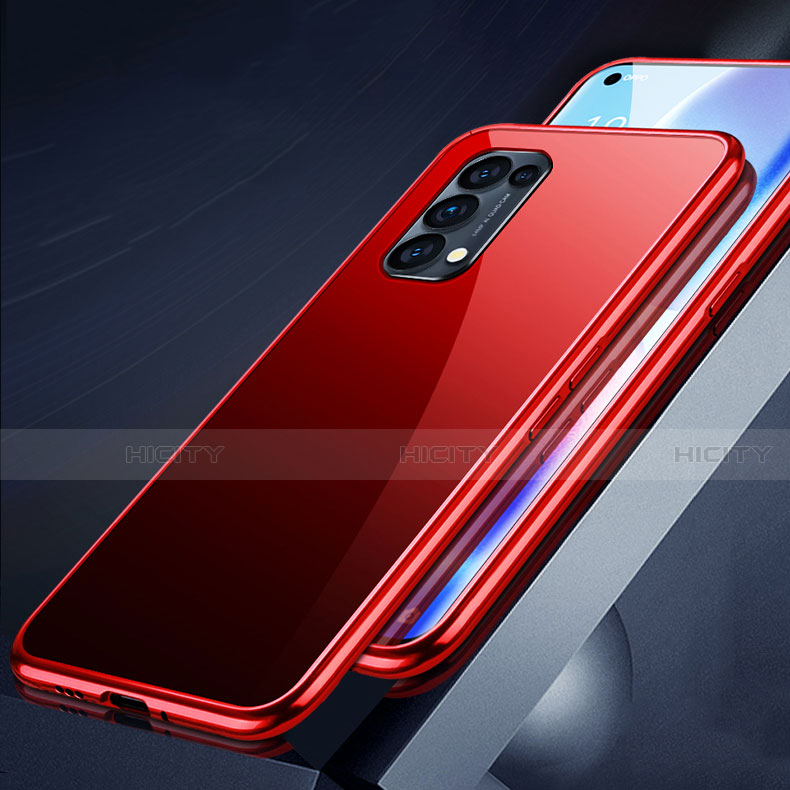 Custodia Lusso Alluminio Laterale Specchio 360 Gradi Cover M05 per Oppo Find X3 Lite 5G