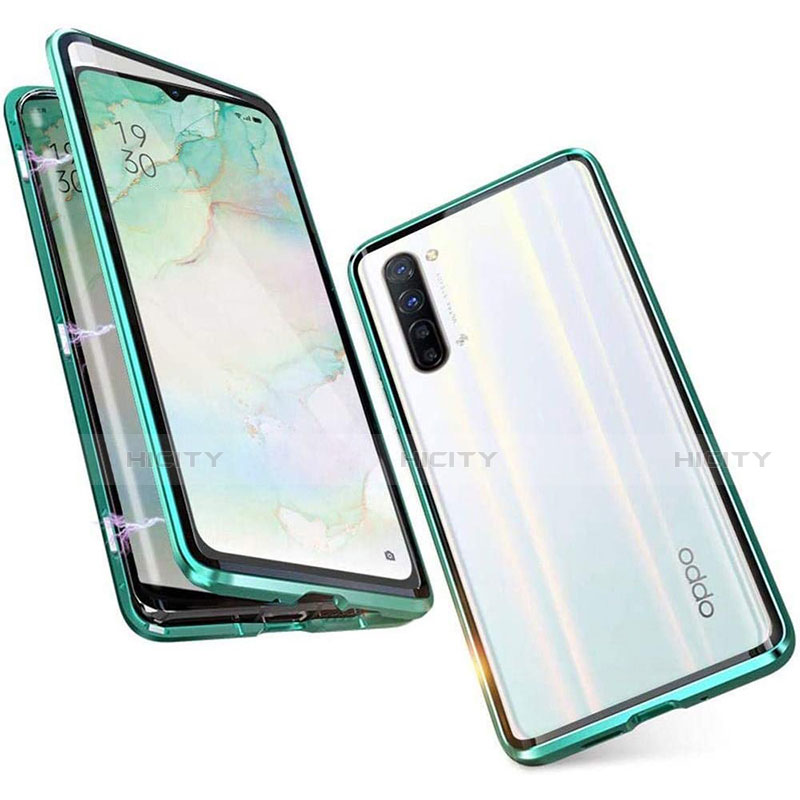 Custodia Lusso Alluminio Laterale Specchio 360 Gradi Cover M05 per Oppo K7 5G