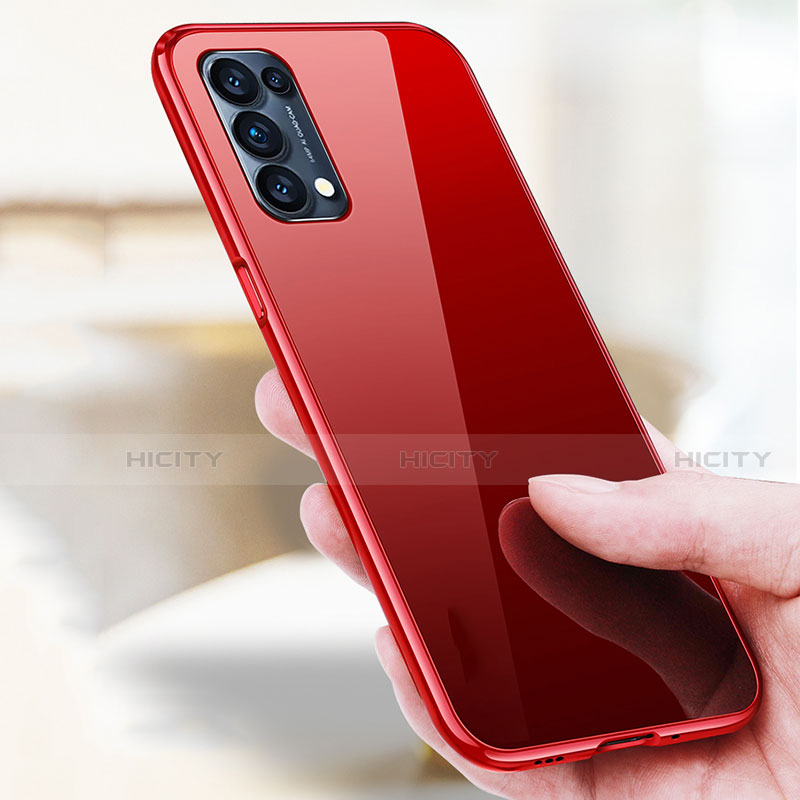 Custodia Lusso Alluminio Laterale Specchio 360 Gradi Cover M05 per Oppo Reno5 5G