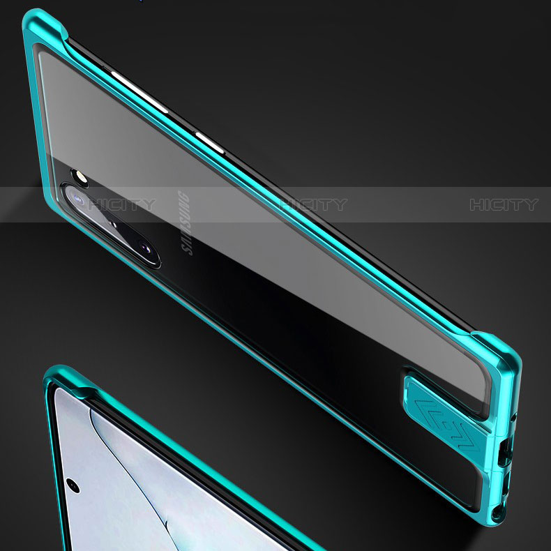 Custodia Lusso Alluminio Laterale Specchio 360 Gradi Cover M05 per Samsung Galaxy Note 10