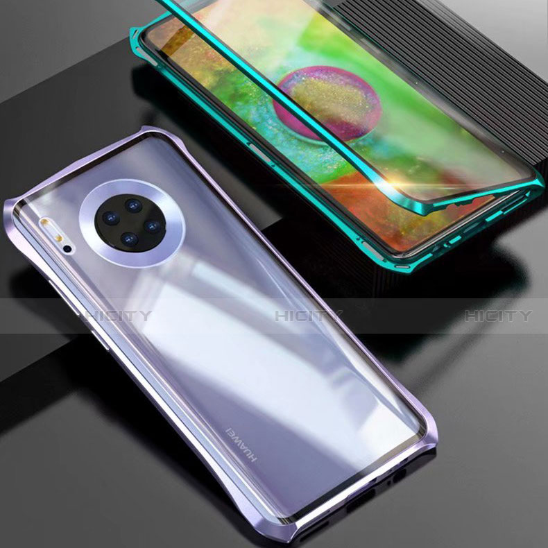 Custodia Lusso Alluminio Laterale Specchio 360 Gradi Cover M06 per Huawei Mate 30 Pro