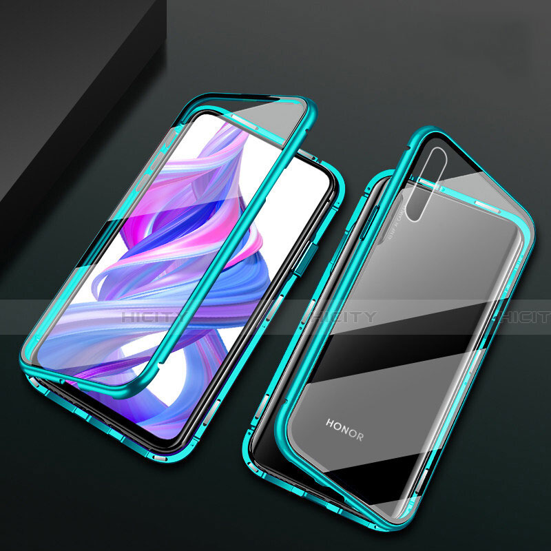 Custodia Lusso Alluminio Laterale Specchio 360 Gradi Cover M07 per Huawei Honor 9X Pro