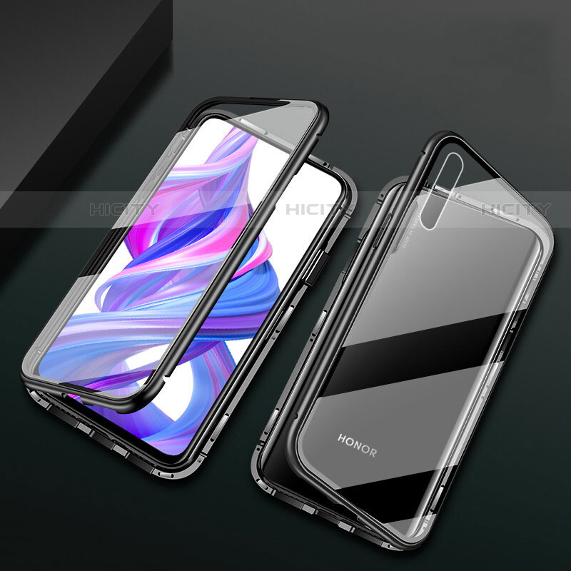 Custodia Lusso Alluminio Laterale Specchio 360 Gradi Cover M07 per Huawei Y9s