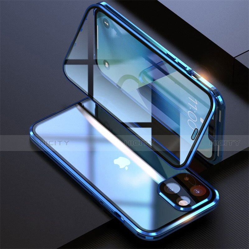 Custodia Lusso Alluminio Laterale Specchio 360 Gradi Cover M08 per Apple iPhone 14