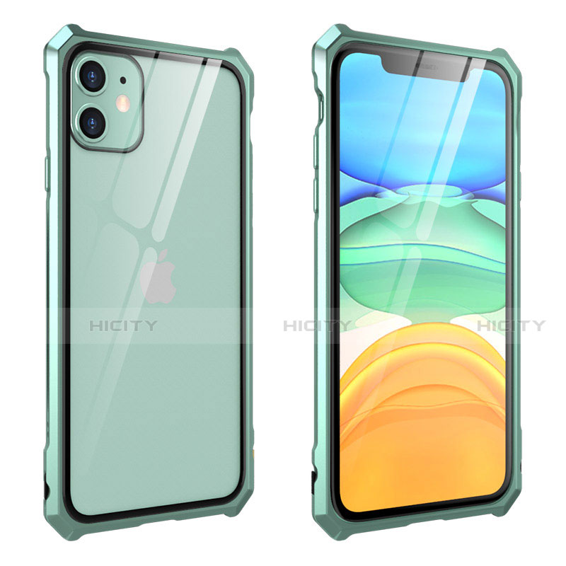 Custodia Lusso Alluminio Laterale Specchio 360 Gradi Cover M10 per Apple iPhone 11