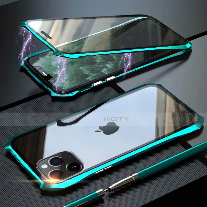 Custodia Lusso Alluminio Laterale Specchio 360 Gradi Cover M10 per Apple iPhone 11 Pro Max